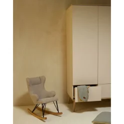 Armoire 2 portes flow argile et oak