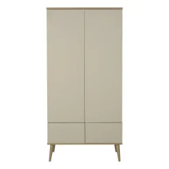 Armoire 2 portes flow argile et oak