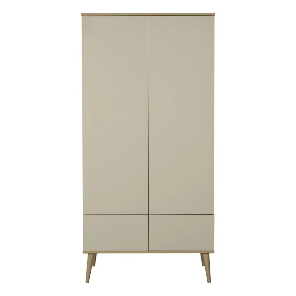 Armoire 2 portes flow argile et oak