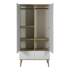 Armoire 2 portes flow white et oak
