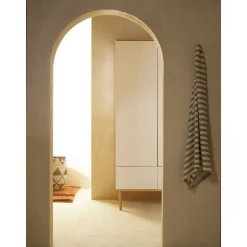 Armoire 2 portes flow white et oak