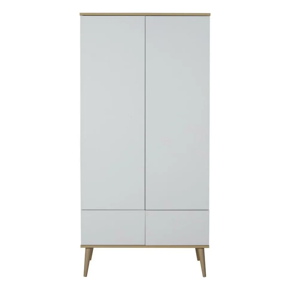 Armoire 2 portes flow white et oak