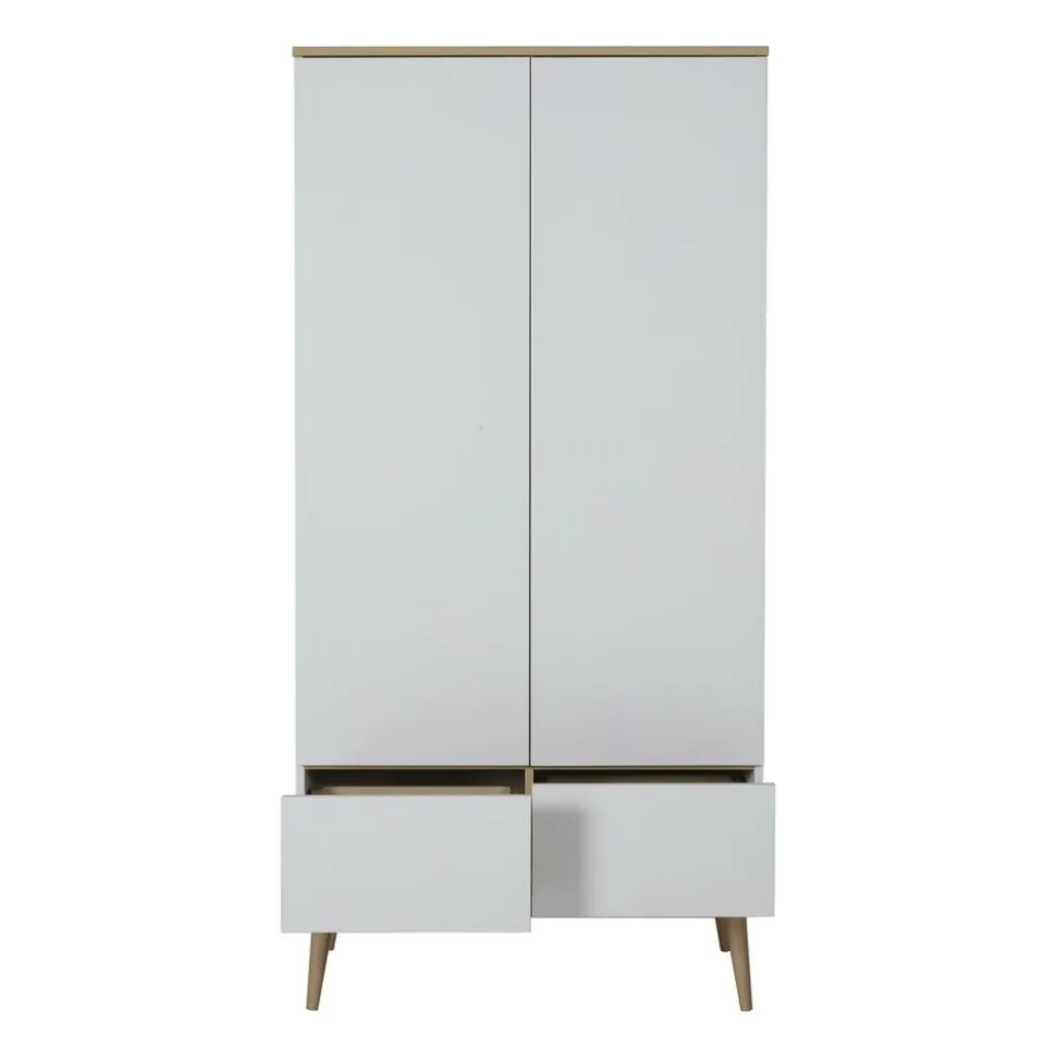 Armoire 2 portes flow white et oak