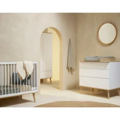 Armoire 3 portes flow white et oak
