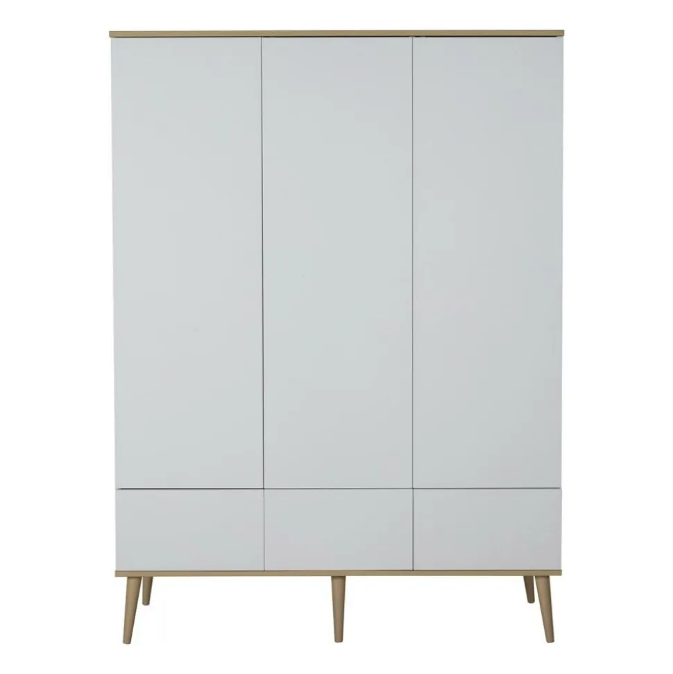 Armoire 3 portes flow white et oak