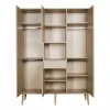 Armoire 4 portes 1 niche cocoon latte