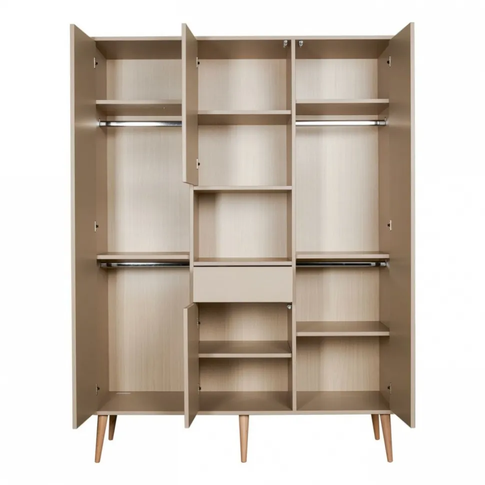 Armoire 4 portes 1 niche cocoon latte