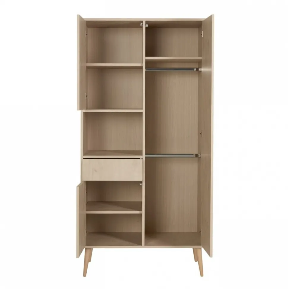 Armoire 3 portes 1 niche cocoon natural oak