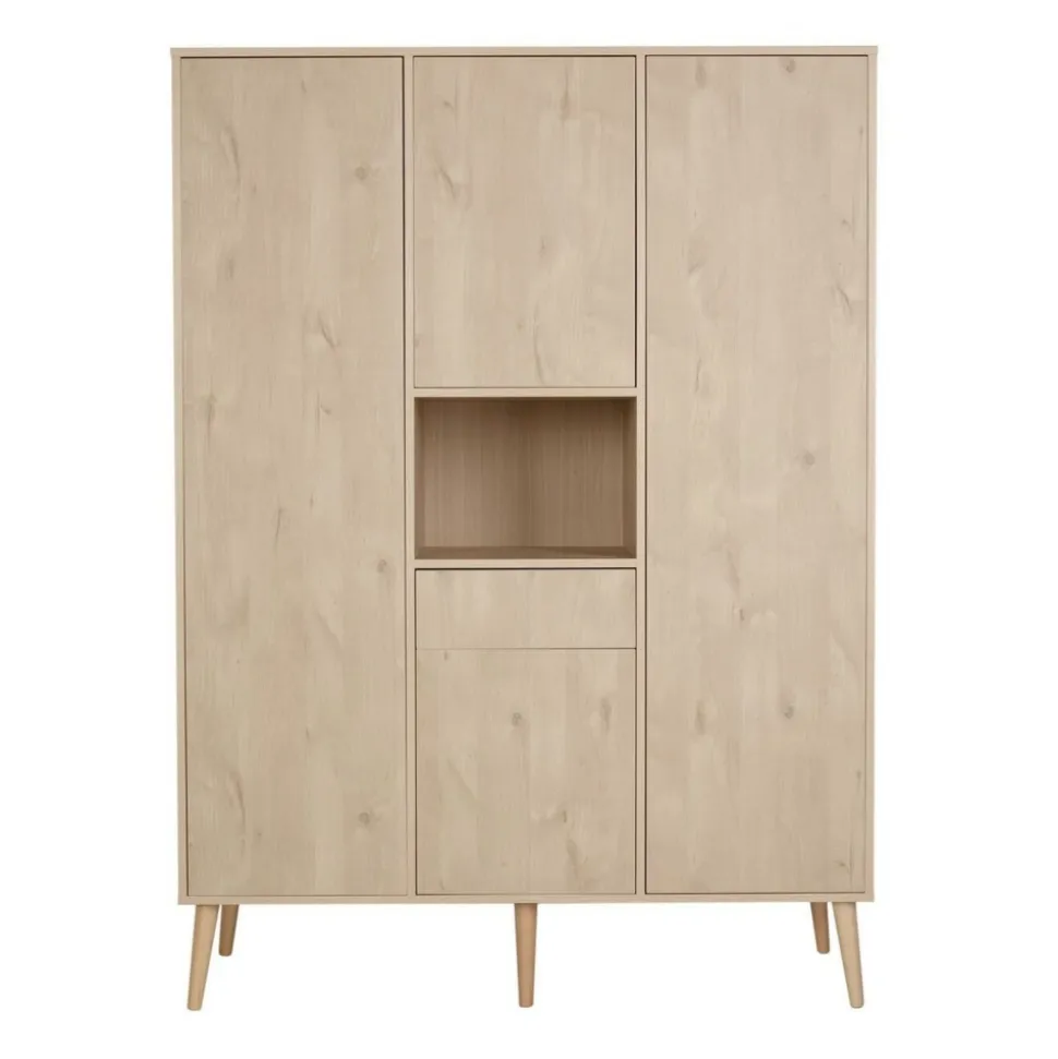 Armoire 4 portes 1 niche cocoon natural oak