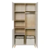 Armoire 3 portes 1 niche loft - argile
