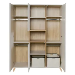 Armoire 4 portes 1 niche loft - argile