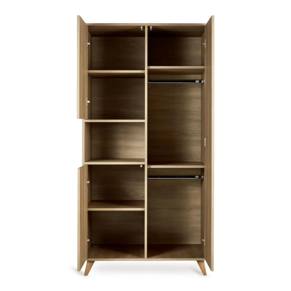 Armoire 3 portes 1 niche loft honey ash