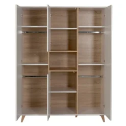 Armoire 4 portes 1 niche loft white