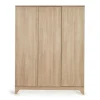 Armoire xl avec 3 portes battantes tsugi - honey ash