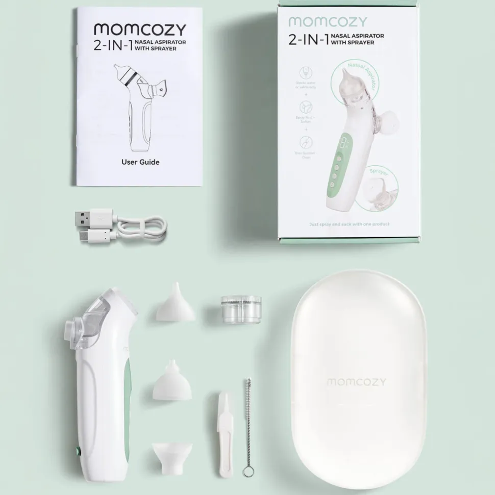 Aspirateur nasal électrique 2-en-1 avec spray nasal