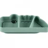 Assiette antidérapante en silicone croco green