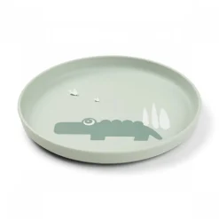 Assiette bébé foodie croco vert