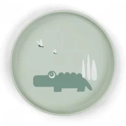 Assiette bébé foodie croco vert