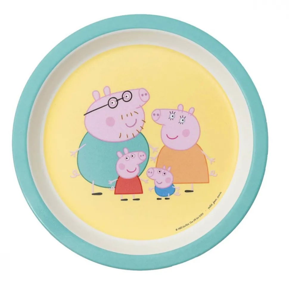 Assiette bébé peppa pig avec les parents ø 18cm