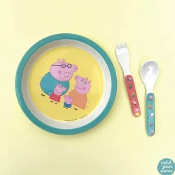 Assiette bébé peppa pig avec les parents ø 18cm