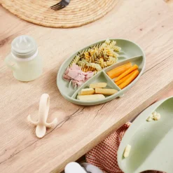 Assiette compartimentée bébé en silicone