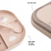 Assiette compartimentée foodie happy clouds rose
