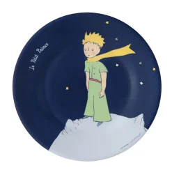 Assiette à dessert le petit prince - bleu marine