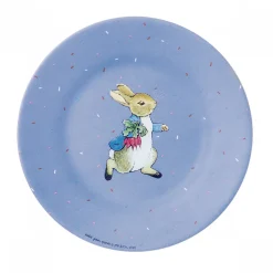Assiette à dessert pierre lapin - bleue
