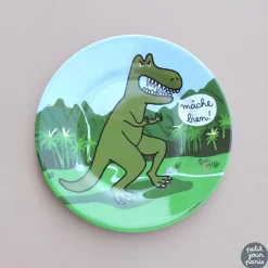 Assiette à dessert tyrannosaure