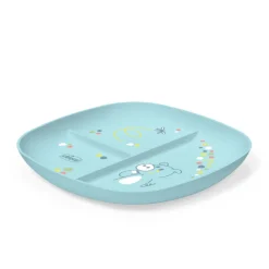 Assiette à portions bleu