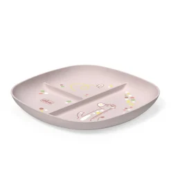 Assiette à portions rose
