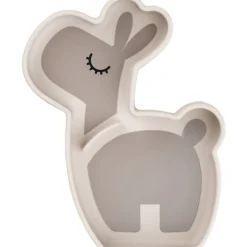 Assiette silicone avec ventouse lalee sable