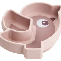 Assiette silicone avec ventouse birdee rose