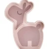 Assiette silicone avec ventouse lalee rose
