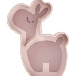 Assiette silicone avec ventouse lalee rose