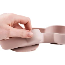Assiette silicone avec ventouse lalee rose