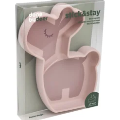 Assiette silicone avec ventouse lalee rose