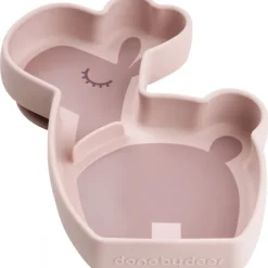 Assiette silicone avec ventouse lalee rose