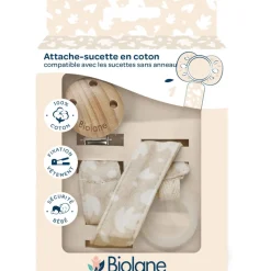 Attache sucette anatomique beige