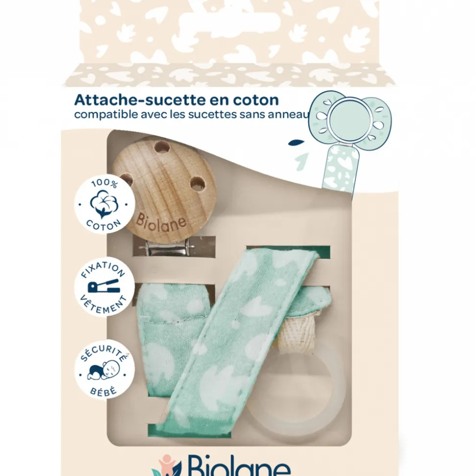 Attache sucette anatomique verte