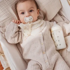 Attache sucette bébé chaîne birdies beige
