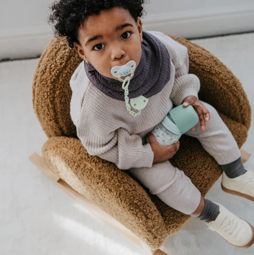 Attache sucette bébé chaîne birdies vert