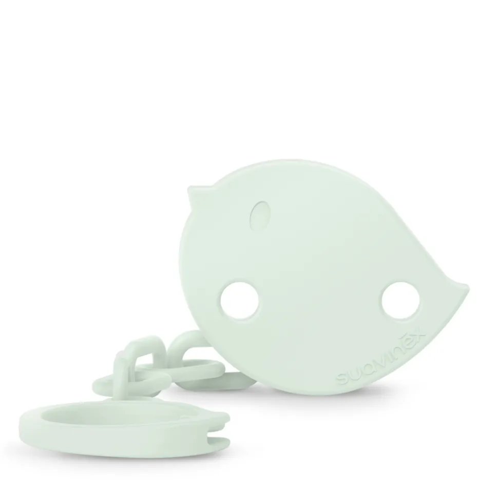 Attache sucette bébé chaîne birdies vert