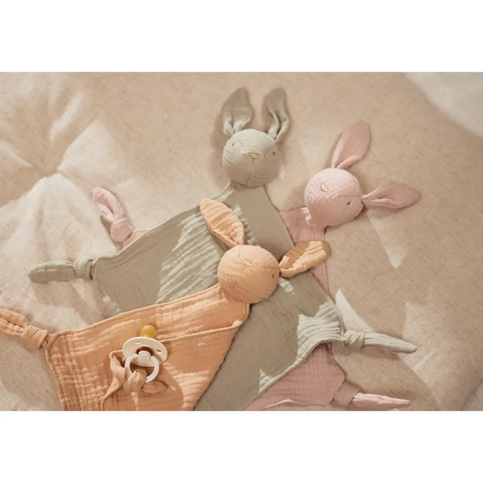 Attache sucette lapin wild rose