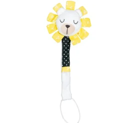 Attache sucette pluche et pompon