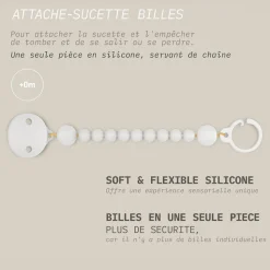 Attache sucette silicone colour essence vert