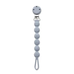 Attache sucette silicone gris
