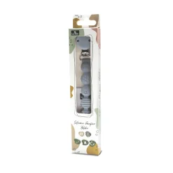 Attache sucette silicone gris