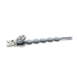 Attache sucette silicone gris