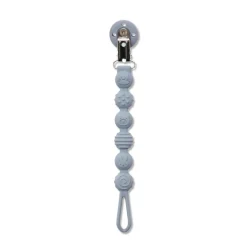 Attache sucette silicone gris